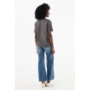 Tricou unisex, 2509E17175, iqoniq, 73x56x0.5 cm, Bumbac, Gri antracit, M