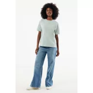   Tricou unisex, 2509E17204, iqoniq, 65x50x0.5 cm, Bumbac, Verde ice, XS