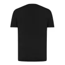 Tricou cu maneca scurta, la baza gatului, Casual, Unisex, iqoniq, 2410E19138, Bumbac, Negru, 5XL
