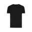 Tricou cu maneca scurta, la baza gatului, Casual, Unisex, iqoniq, 2410E19144, Bumbac, Negru, XXL