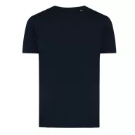   Tricou cu maneca scurta, la baza gatului, Casual, Unisex, iqoniq, 2410E19282, Bumbac, Albastru navy, L