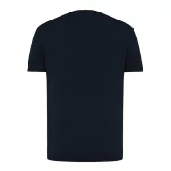   Tricou cu maneca scurta, la baza gatului, Casual, Unisex, iqoniq, 2410E19282, Bumbac, Albastru navy, L