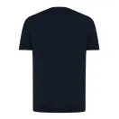 Tricou cu maneca scurta, la baza gatului, Casual, Unisex, iqoniq, 2410E19287, Bumbac, Albastru navy, XXL