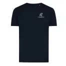 Tricou cu maneca scurta, la baza gatului, Casual, Unisex, iqoniq, 2410E19287, Bumbac, Albastru navy, XXL