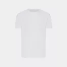 Tricou cu maneca scurta, la baza gatului, Casual, Unisex, iqoniq, 2410E19309, Bumbac, Alb recycled, XL