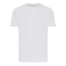 Tricou cu maneca scurta, la baza gatului, Casual, Unisex, iqoniq, 2410E19310, Bumbac, Alb recycled, XS