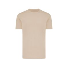   Tricou cu maneca scurta, la baza gatului, Casual, Unisex, iqoniq, 2410E19180, Bumbac, Crem dessert, S