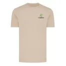 Tricou cu maneca scurta, la baza gatului, Casual, Unisex, iqoniq, 2410E19183, Bumbac, Crem dessert, XXL