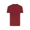 Tricou cu maneca scurta, la baza gatului, Casual, Unisex, iqoniq, 2410E19146, Bumbac, Rosu burgundy, L