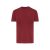 Tricou cu maneca scurta, la baza gatului, Casual, Unisex, iqoniq, 2410E19153, Bumbac, Rosu burgundy, 3XL