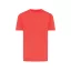Tricou cu maneca scurta, la baza gatului, Casual, Unisex, iqoniq, 2410E19268, Bumbac, Rosu luscious, XL