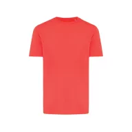   Tricou cu maneca scurta, la baza gatului, Casual, Unisex, iqoniq, 2410E19270, Bumbac, Rosu luscious, XXL