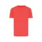 Tricou cu maneca scurta, la baza gatului, Casual, Unisex, iqoniq, 2410E19270, Bumbac, Rosu luscious, XXL