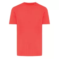   Tricou cu maneca scurta, la baza gatului, Casual, Unisex, iqoniq, 2410E19270, Bumbac, Rosu luscious, XXL