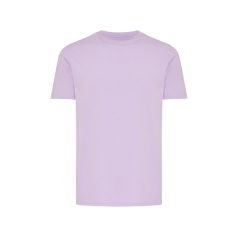   Tricou cu maneca scurta, la baza gatului, Casual, Unisex, iqoniq, 2410E19212, Bumbac, Violet lavender, L