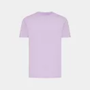 Tricou cu maneca scurta, la baza gatului, Casual, Unisex, iqoniq, 2410E19216, Bumbac, Violet lavender, XS