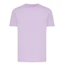 Tricou cu maneca scurta, la baza gatului, Casual, Unisex, iqoniq, 2410E19217, Bumbac, Violet lavender, XXL