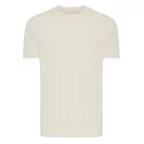Tricou cu maneca scurta, la baza gatului, Casual, Unisex, iqoniq, 2410E19276, Bumbac, Crem natur, XL