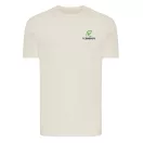 Tricou cu maneca scurta, la baza gatului, Casual, Unisex, iqoniq, 2410E19278, Bumbac, Crem natur, XXL