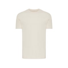   Tricou cu maneca scurta, la baza gatului, Casual, Unisex, iqoniq, 2410E19279, Bumbac, Crem natur, 3XL