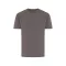 Tricou cu maneca scurta, la baza gatului, Casual, Unisex, iqoniq, 2410E19129, Bumbac, Gri anthracite, L