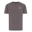 Tricou cu maneca scurta, la baza gatului, Casual, Unisex, iqoniq, 2410E19129, Bumbac, Gri anthracite, L