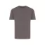 Tricou cu maneca scurta, la baza gatului, Casual, Unisex, iqoniq, 2410E19134, Bumbac, Gri anthracite, XXL