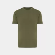   Tricou cu maneca scurta, la baza gatului, Casual, Unisex, iqoniq, 2410E19204, Bumbac, Kaki, L