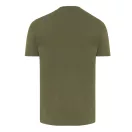 Tricou cu maneca scurta, la baza gatului, Casual, Unisex, iqoniq, 2410E19209, Bumbac, Kaki, XXL