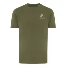 Tricou cu maneca scurta, la baza gatului, Casual, Unisex, iqoniq, 2410E19209, Bumbac, Kaki, XXL
