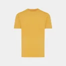 Tricou cu maneca scurta, la baza gatului, Casual, Unisex, iqoniq, 2410E19292, Bumbac, Galben ochre, XL