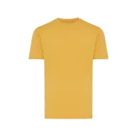   Tricou cu maneca scurta, la baza gatului, Casual, Unisex, iqoniq, 2410E19293, Bumbac, Galben ochre, XS