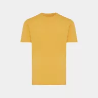   Tricou cu maneca scurta, la baza gatului, Casual, Unisex, iqoniq, 2410E19293, Bumbac, Galben ochre, XS
