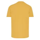Tricou cu maneca scurta, la baza gatului, Casual, Unisex, iqoniq, 2410E19294, Bumbac, Galben ochre, XXL