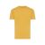 Tricou cu maneca scurta, la baza gatului, Casual, Unisex, iqoniq, 2410E19295, Bumbac, Galben ochre, 3XL