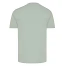 Tricou cu maneca scurta, la baza gatului, Casual, Unisex, iqoniq, 2410E19187, Bumbac, Verde ice, M