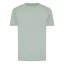 Tricou cu maneca scurta, la baza gatului, Casual, Unisex, iqoniq, 2410E19189, Bumbac, Verde ice, XL