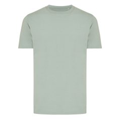   Tricou cu maneca scurta, la baza gatului, Casual, Unisex, iqoniq, 2410E19191, Bumbac, Verde ice, XXL