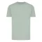 Tricou cu maneca scurta, la baza gatului, Casual, Unisex, iqoniq, 2410E19191, Bumbac, Verde ice, XXL