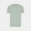 Tricou cu maneca scurta, la baza gatului, Casual, Unisex, iqoniq, 2410E19191, Bumbac, Verde ice, XXL