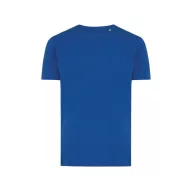   Tricou cu maneca scurta, la baza gatului, Casual, Unisex, iqoniq, 2410E19322, Bumbac, Albastru royal, M