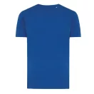 Tricou cu maneca scurta, la baza gatului, Casual, Unisex, iqoniq, 2410E19326, Bumbac, Albastru royal, XXL