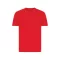 Tricou cu maneca scurta, la baza gatului, Casual, Unisex, iqoniq, 2410E19313, Bumbac, Rosu, L