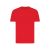 Tricou cu maneca scurta, la baza gatului, Casual, Unisex, iqoniq, 2410E19315, Bumbac, Rosu, S