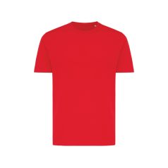   Tricou cu maneca scurta, la baza gatului, Casual, Unisex, iqoniq, 2410E19317, Bumbac, Rosu, XS