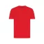 Tricou cu maneca scurta, la baza gatului, Casual, Unisex, iqoniq, 2410E19317, Bumbac, Rosu, XS
