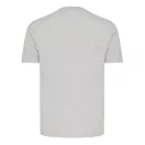 Tricou cu maneca scurta, la baza gatului, Casual, Unisex, iqoniq, 2410E19251, Bumbac, Gri light, L