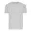 Tricou cu maneca scurta, la baza gatului, Casual, Unisex, iqoniq, 2410E19255, Bumbac, Gri light, XS