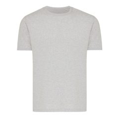   Tricou cu maneca scurta, la baza gatului, Casual, Unisex, iqoniq, 2410E19256, Bumbac, Gri light, XXL