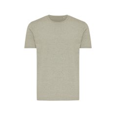   Tricou cu maneca scurta, la baza gatului, Casual, Unisex, iqoniq, 2410E19244, Bumbac, Verde light, S